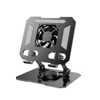 soporte refrigerador klack para portatil y tablet plegable ajustable con ventilador ergonomico para laptop hasta 17