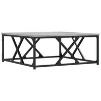mesa de centro madera contrachapada gris sonoma 70x70x30 cm
