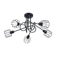 lampara de techo naxa negro 5 luces