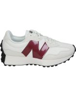 zapatillas new balance 327 blanca y burdeos charol ws327jwc 37