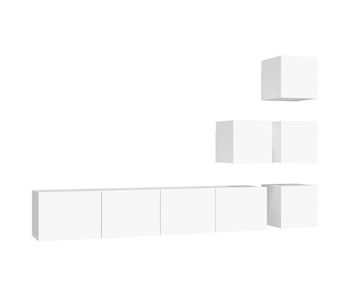 Mueble de pared para tv madera contrachapada blanco