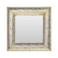 espejo de pared dorado con marco decorativo cuadrado 60 cm plerin