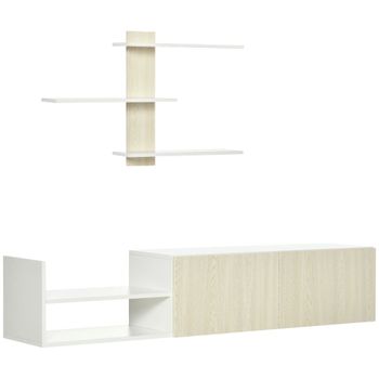 Mueble de televisión 150x31.5x40 cm madera natural