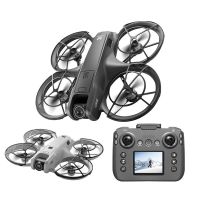 ycrc v666 wifi fpv con controlador de pantalla lcd esc hd doble camara flujo optico evitacion automatica de obstacul