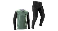 kit de maillot y pantalon leatt gravity 1 0 de manga larga verde