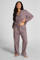hunkemoller pantalones de pijama de franela morado