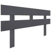 dhome cabecero gris 150cm horizontal estilo valla con patas madera reciclada dm herrajes incluidos 150cm horizontal valla gris