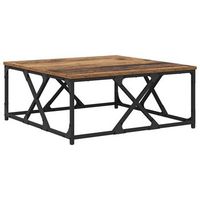 mesa de centro 70x70x30 cm madera - marron