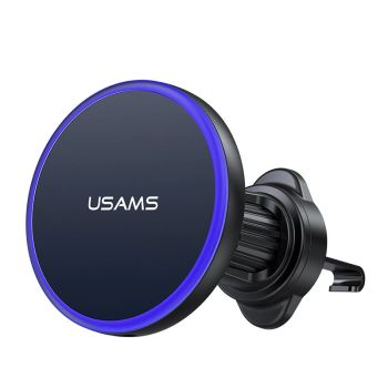 USAMS CD277 15W Cargador inalámbrico magnético para coche, soporte para teléfono, cargador inalámbrico rápido, soporte p
