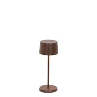 lampara de mesa led corten regulable zafferano