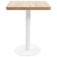 mesa de bistro  mesa de bar mdf marron claro 60x60 cm