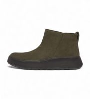 fitflop para mujer gm3-b77 botines de piel f-mode verde 36 plano 1 a 3cm cremallera casual