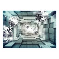 papel pintado 3d - journey through the blue tunnel 200x140 cm