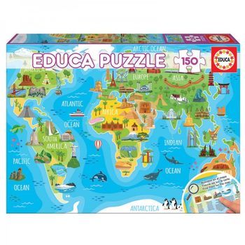 Puzzle Mapamundi Monumentos 150pz