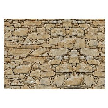 Papel Pintado 3d - Pared De Piedra (350x245 Cm)