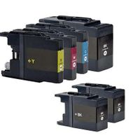 compatible multipack brother mfc-j5910dw printer ink cartridges 6 pack -lc1240bk