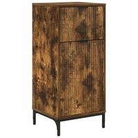gabinete de bano roble ahumado 395 x 36 x 88 cm vidaxl