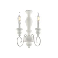 aplique cascina en madera y hierro lacado blanco shabby 2 luces 25 p18 bl265-ap2-bco