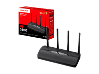 router - mercusys mr27be 3600 mbps wifi 7 ax3600 doble banda puerto 25g multi-gigabit tecnologia mlo 4 antenas red mesh negro
