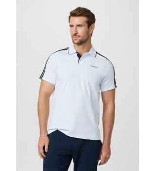 Hackett London para hombre. HM5600121 Polo con cinta fit clásico blanco (M), Casual, Algodón, Manga corta