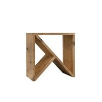 mesita stoke madera envejecida 50x50x20 cm - hecha a mano en espana