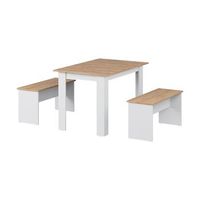 conjunto de banco de esquina sentio 112 x 736 cm con 2 bancos vicco