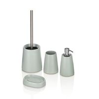 set de 4 accesorios de bano brooklyn gris en ceramica
