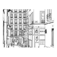 papel pintado 3d - un paseo por las calles de paris 200x154 cm