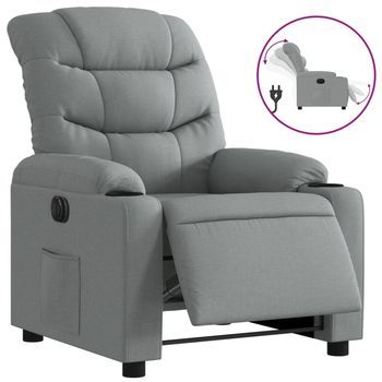 Sillón De Salón | Silla | Sillón Reclinable Eléctrico Tela Gris Claro