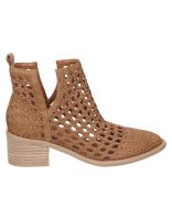 botines veganos de rejilla y tacon para mujer xti 143959 color camel 38