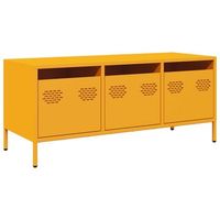 mueble para tv acero laminado en frio amarillo 1015x39x435 cm vidaxl