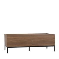mesa de centro fija pb melamina klast home moderno 120 x 40 cm - nogal