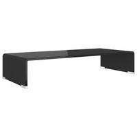 soporte para tv  mueble de salon  armario tvelevador monitor cristal negro 70x30x13 cm