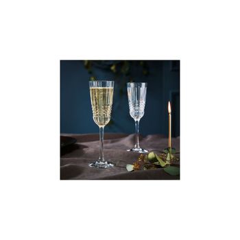 4 copas de champán de 17 cl kwarx transparente