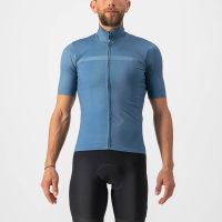 castelli pro thermal mid short sleeve jersey - s - steel blue
