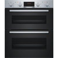 bosch nbs113br0b electric built-under double oven - stainless steel stainless steel