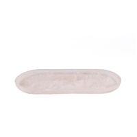 plato resina bazar bizar ovalado 44 cm - rosa blanco