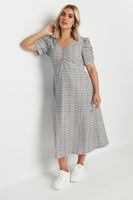 limited collection vestido de cuadros grises con fruncidos mujer curvy y tallas grandes limited collection