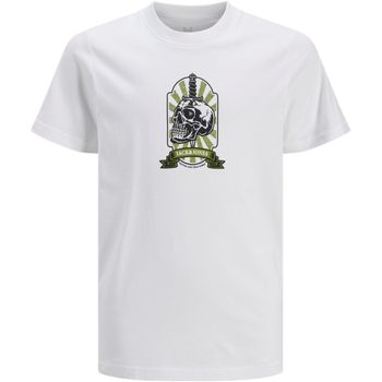 Jack & Jones Camiseta 12263213 JORSEVEN SKULL TEE SS CREW NECK SN JNR BRIGHT WHITE para niño