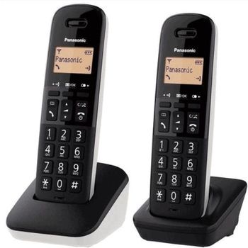 Panasonic KX-TGB612JTW Teléfono Inalámbrico Duo para Mayores Negro