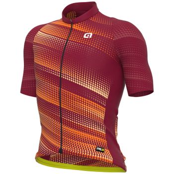 Ale PR-R Green Speed Short Sleeve Jersey - S - Burgundy