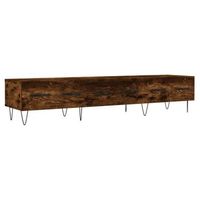mueble de tv madera de ingenieria roble ahumado 150x36x30 cm vidaxl