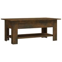 mesa de cafe  mesa de centro madera de ingenieria roble ahumado 102x55x42 cm