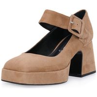 silvia rossini zapatos de tacon camoscio camel para mujer