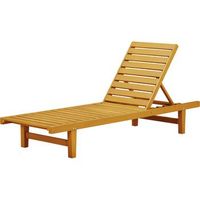 tumbona de madera rawai - marron claro