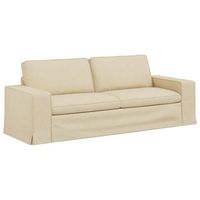 sofa crema 222 x 80 x 82 cm tela vidaxl