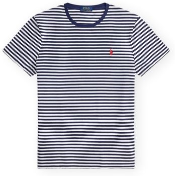 Polo Ralph Lauren Camiseta Custom Slim Fit Striped T-Shirt - Navy/White para hombre