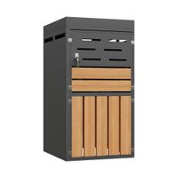 armario exterior multifuncional 2 en 1 gris   aosom espana