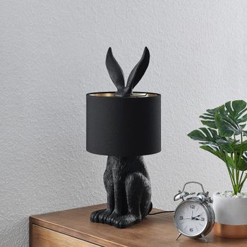 Lámpara de mesa de textura, tela, tejido, seda negro