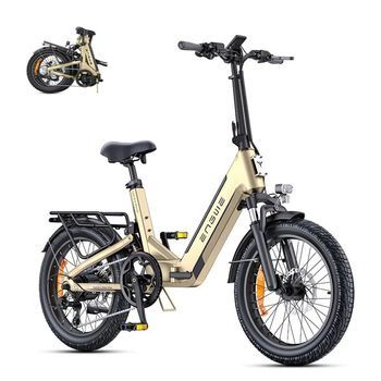Bicicleta Eléctrica Engwe L20 3.0 Boost, Batería De 48 V Y 13,5 Ah,dorado